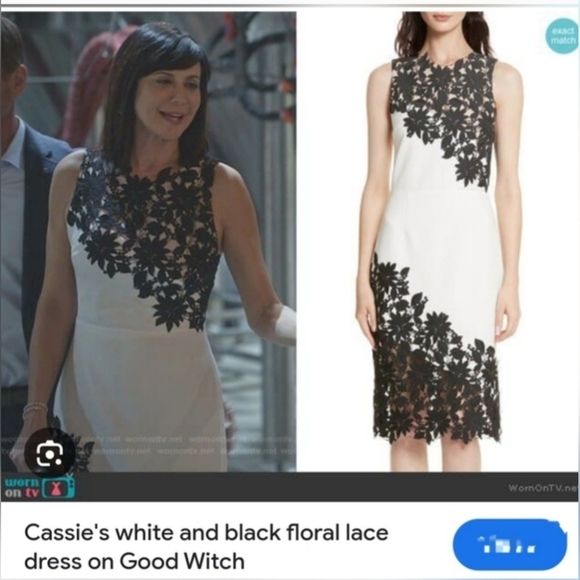 Alice + olivia margy white floral lace  sleevesless midi dress size 2 - Picture 3 of 11